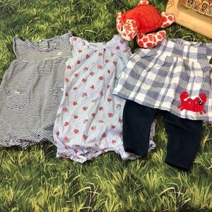 Baby Girl Romper & Dress outfits 6M